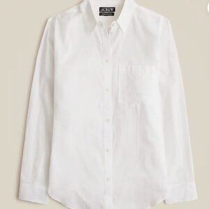 J Crew Garcon Cotton Voile Button Down shirt White size 6 Small Women's